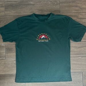 Fuji-Hakone-Izu Cotton On Size Large T-Shirt - Forest Green.